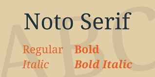 Font Noto Serif Toto